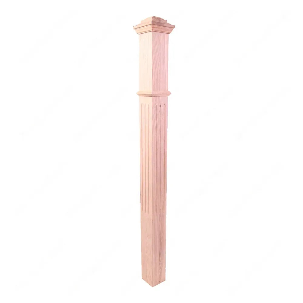 EWCA46 Fluted Casing Trim – 3-1/2" Wide X 3/4" Thick, 94" Length, Unfinished Red Oak