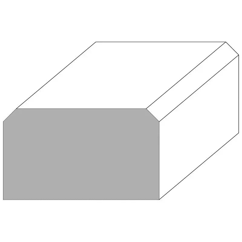 WH41343HM MODERN HARD MAPLE CHAMFERED CORNERS HANDRAIL 3″ X 1 3/4″ X 1