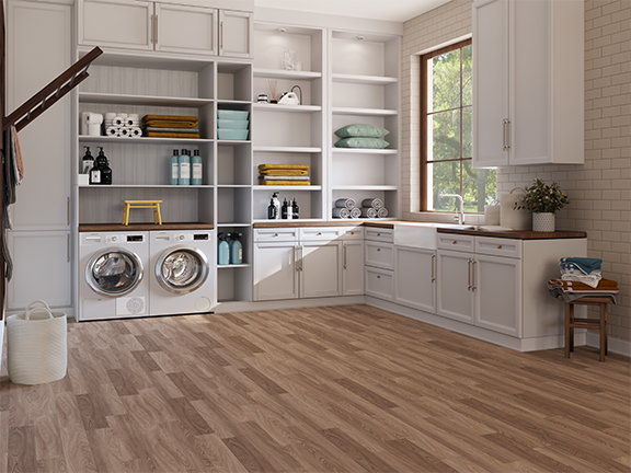 $2.99/sq. ft. ($38.75/Box) Hydrasafe "MCKINLEY" 12mm Water Resistance Laminate Flooring