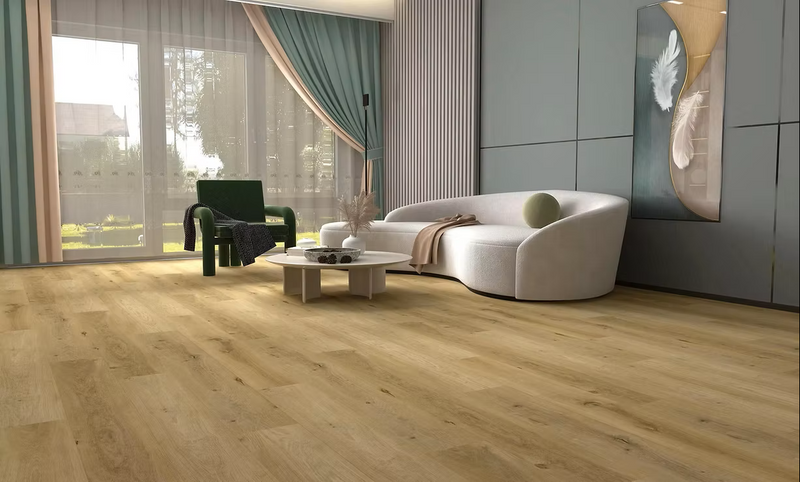 $3.99/sq. ft. ($58.89/Box)  Vinyl 9 Collection "BOUNDLESS SAND" with Attached Underlayment