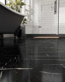 $3.59/sq. ft. ($71.90/Box) Thickness 7.0 mm Taiga Vinyl Tile - Curate  "NERO MARQUINA" with Attached Underlayment