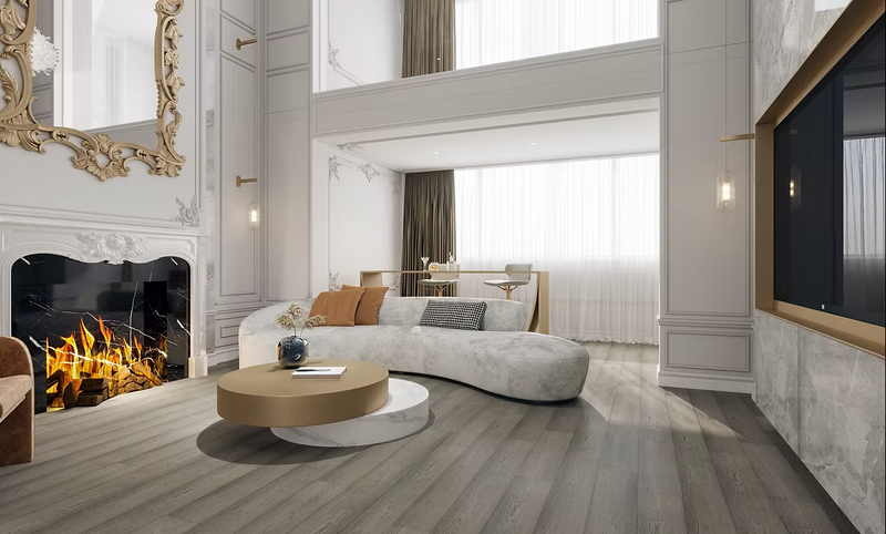 $5.79/sq. ft. ($138.55/Box) Grand Chateau "ROCKY" 3/4 x 7 1/2 Engineered Wood Flooring