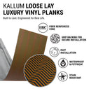 5mm Luxury Vinyl Plank Flooring - Kallum "Bleached Elm" Loose Lay