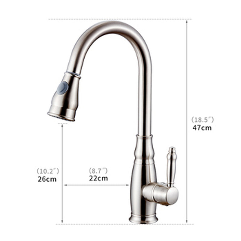 Brushed Nickel Single-Handle Kitchen Faucet 158-33N-40