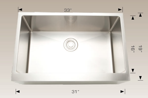 203626 Farmhouse/Apron Stainless Steel Kitchen Sink