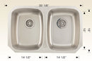 207031B Undermount Stainless Steel Kitchen Sink