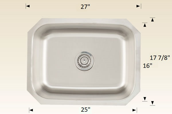 207045 Undermount Stainless Steel Kitchen Sink