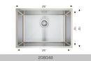 208048 Undermount Single Bowl Stainless Steel Kitchen Sink