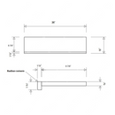 STAIR TREAD SOLID MAPLE ST201 36”*10”*7/8” Square Edge With the Return Close