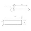 STAIR TREAD SOLID OAK ST101 42”*10”*7/8” Square Edge With the Return Open Right