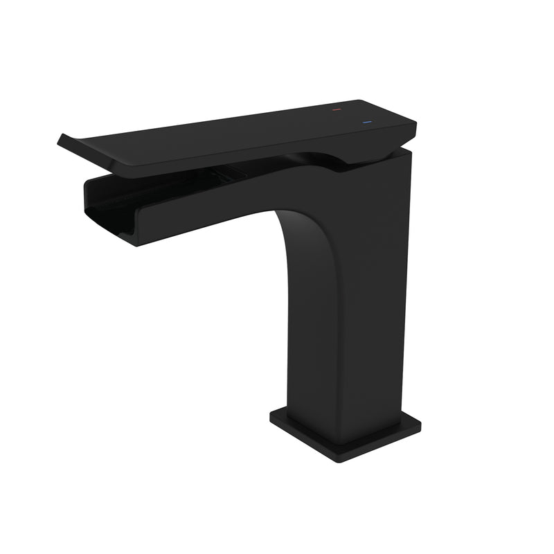 Matt Black 1 Hole Single-Handle Bathroom Faucet B28201311