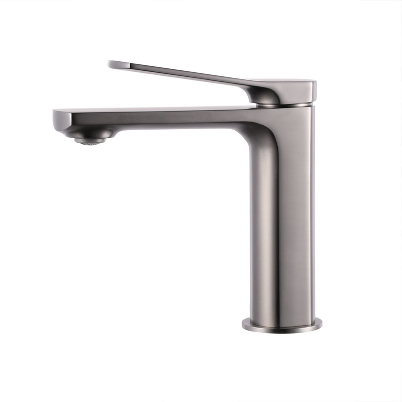 Gun Black 1 Hole Single-Handle Bathroom Faucet B55101371