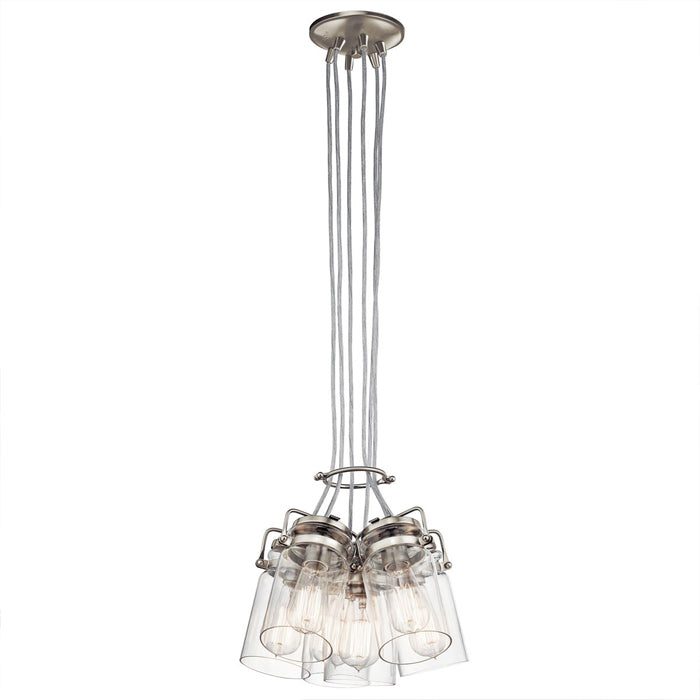 BRINLEY 6 Light Pendant (Brushed Nickel)