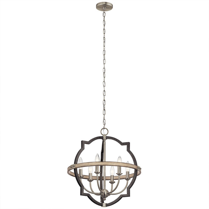 Elula 6 Light Chandelier (Anvil Iron)