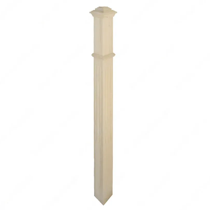 STAIR NEWEL POST PF201 F1 Fluted 3 1/2”*48” Maple