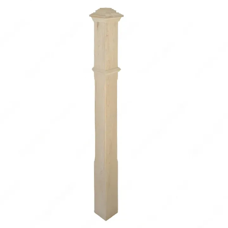 STAIR NEWEL POST PF202 F2 Chamfer 3 1/2”*48” Maple