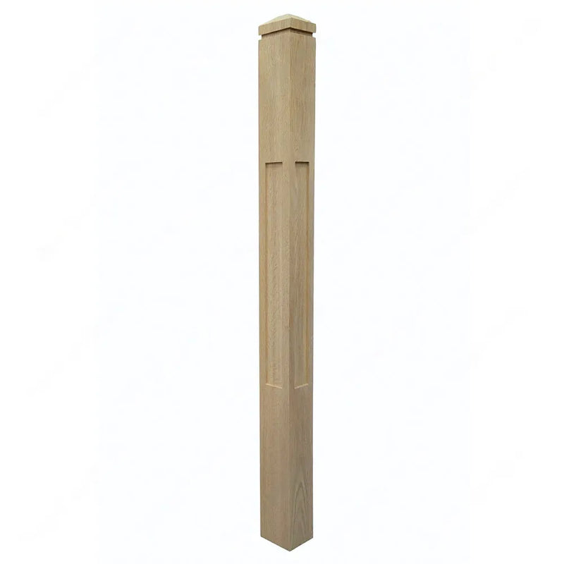 STAIR NEWEL POST PM101 1265 3 1/2” Red Oak