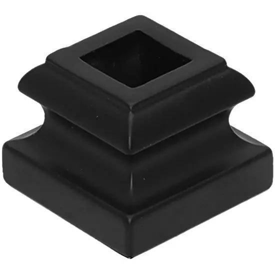 STAIR BALUSTER SHOE PS8524B 1/2″SQ. WITH SET SCREW 1 5/16″W X 1″H – SATIN BLACK