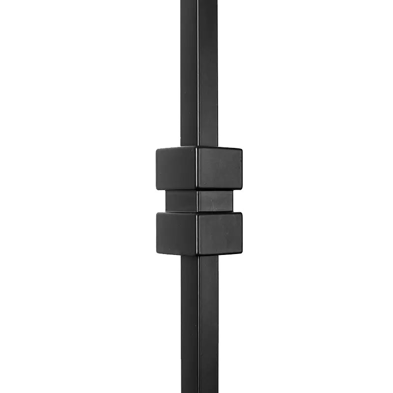 COLLAR PSMC112SB 1/2″SQ. ALUMINUM SHORT MODERN COLLAR WITH SET SCREW 1 1/8″W X 1 7/8″H – SATIN BLACK