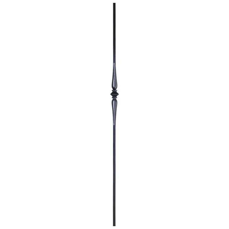STAIR BALUSTER  PT131S44B 1/2″SQ. SINGLE COLLAR TUBULAR PICKET 44″ – SATIN BLACK