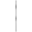 STAIR BALUSTER PT64I2T14B 9/16″ROUND DOUBLE COLLAR TUBULAR PICKET 44″ – SATIN BLACK