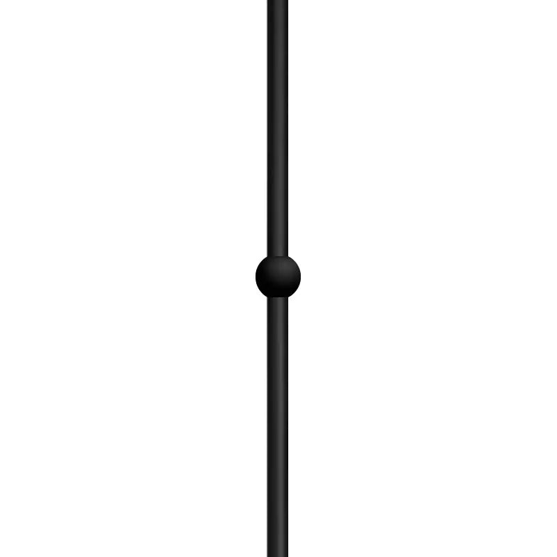 STAIR BALUSTER PTMBALL2B 9/16″ROUND DOUBLE BALL MODERN TUBULAR METAL 1 3/16″ X 44″ – SATIN BLACK
