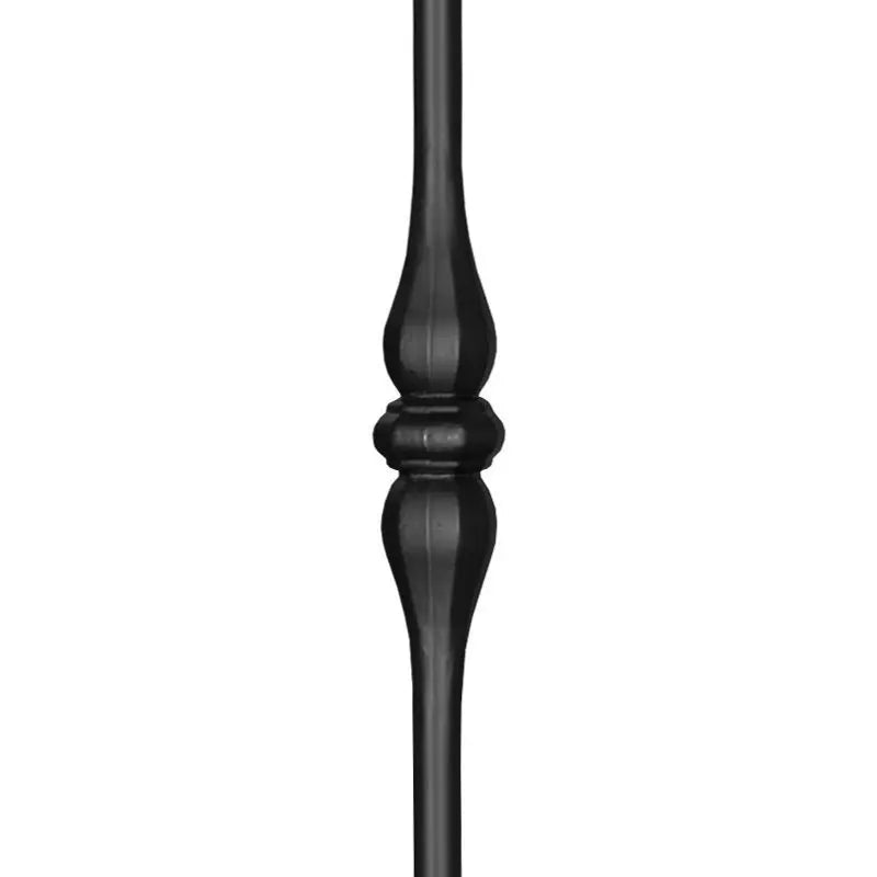 STAIR BALUSTER PTR5084B 9/16″ROUND DOUBLE COLLAR TUBULAR PICKET 44″ – SATIN BLACK