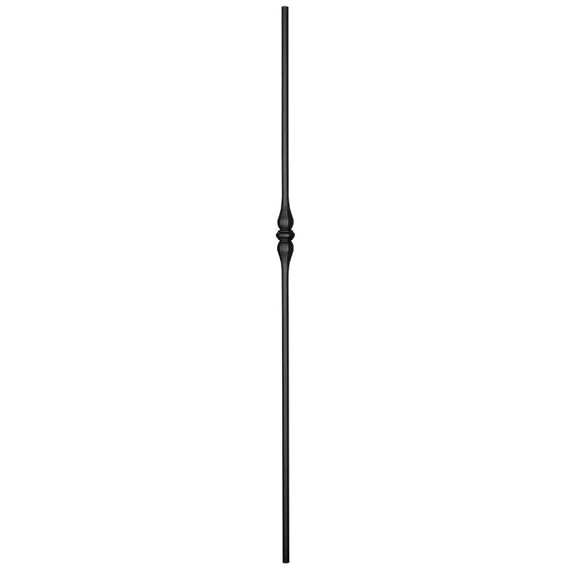 STAIR BALUSTER PTR5083B 9/16″ROUND SINGLE COLLAR TUBULAR PICKET 44″ – SATIN BLACK