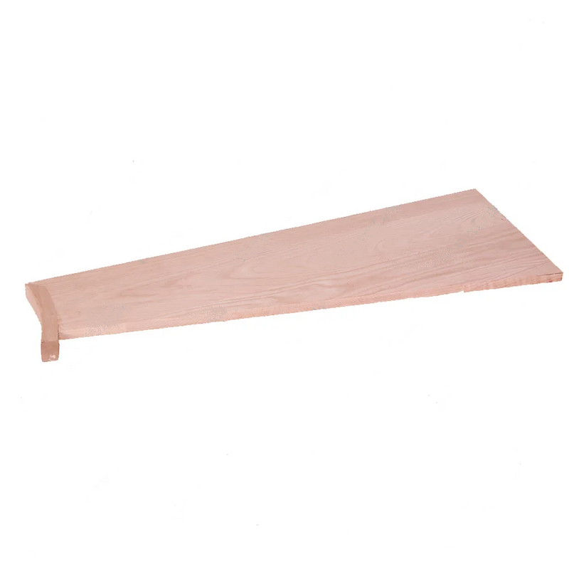 STAIR TREAD SOLID OAK ST101 Standard Pie Shape Square Edge With the Return Open Right