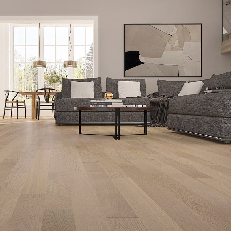 $7.09/sq. ft. ($201.14/Box) Riverside Heights "SAND STORM" Engineered Oak Wood Flooring Wire Brushed