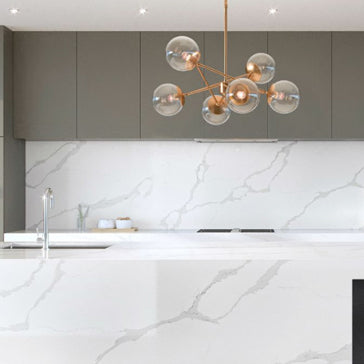 KStone Quartz Countertop V8005 Calacatta Snow