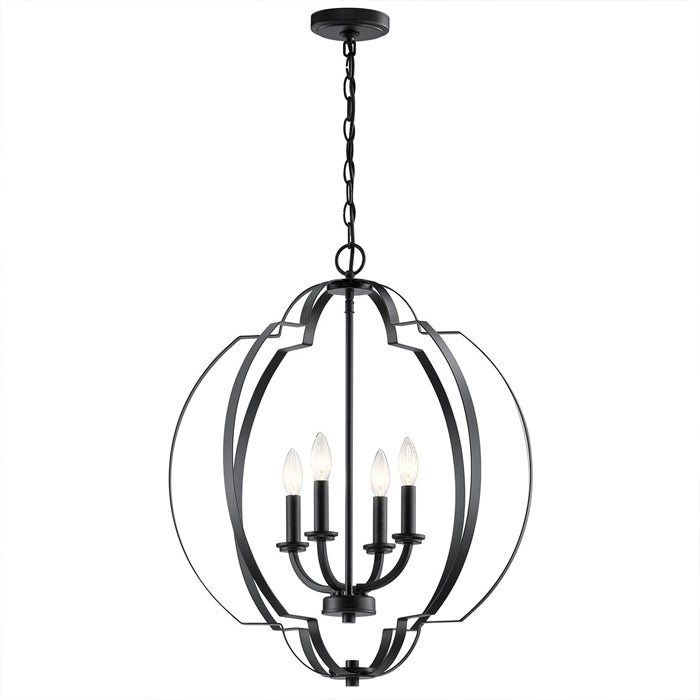 Voleta 4 Light Foyer Pendant (Black)