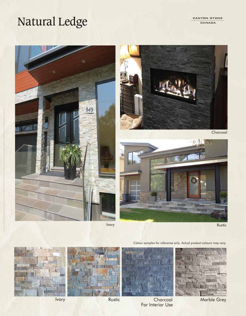 Charcoal - Natural Stone Ledge