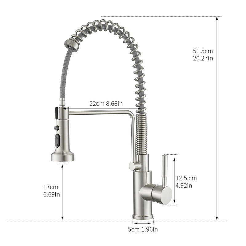 Brushed Nickel Single-Handle Kitchen Faucet 1167-33N