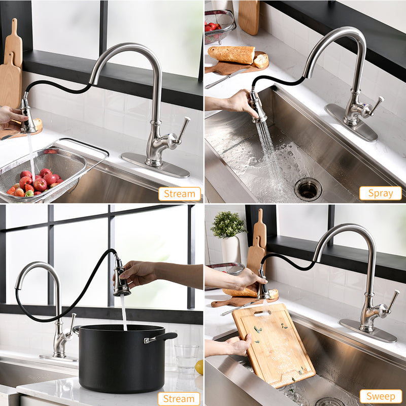 Brushed Nickel Single-Handle Kitchen Faucet 1177-33N