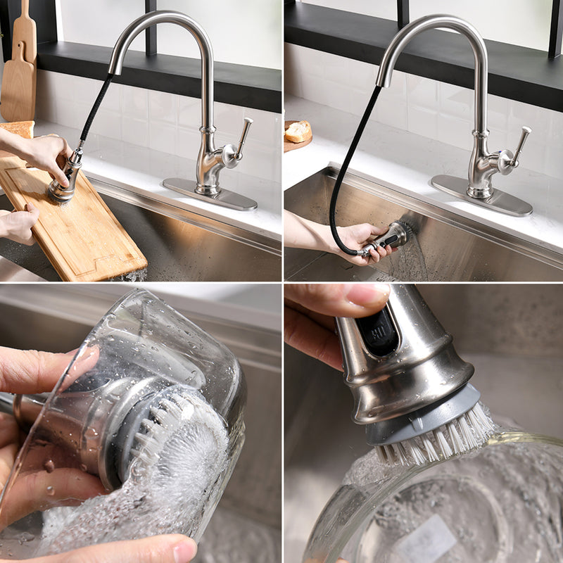 Brushed Nickel Single-Handle Kitchen Faucet 1177-33N
