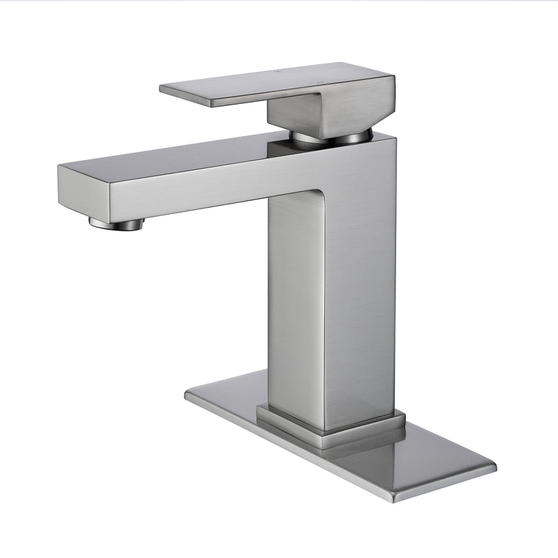 Brushed Nickel 1 Hole Single-Handle Bathroom Faucet 1181-11N-1D