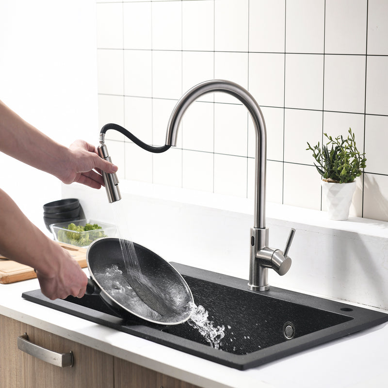 Brushed Nickel Single-Handle Kitchen Faucet IS1256-33N